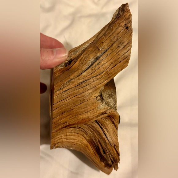 Vintage 70s Mid Century Candle Holder Raw Edge Wood Mountain Cabin Candleholder - Picture 10 of 16